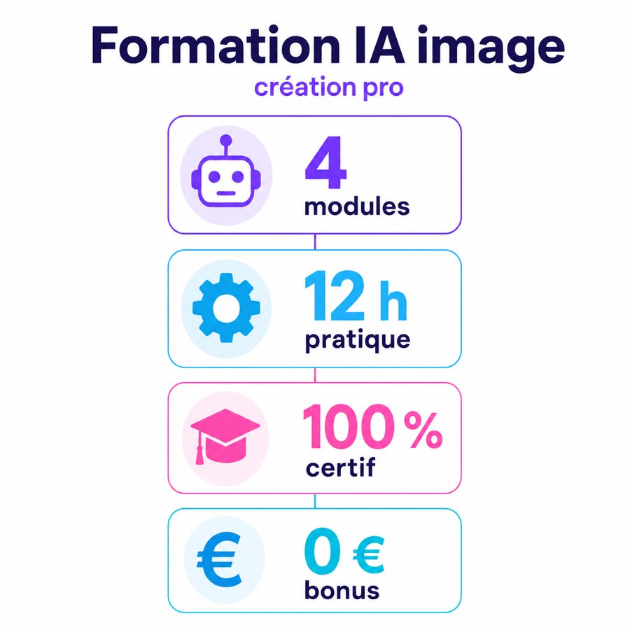 Infographie : <h1>Formation IA image : maîtrisez la création professionnelle</h1>