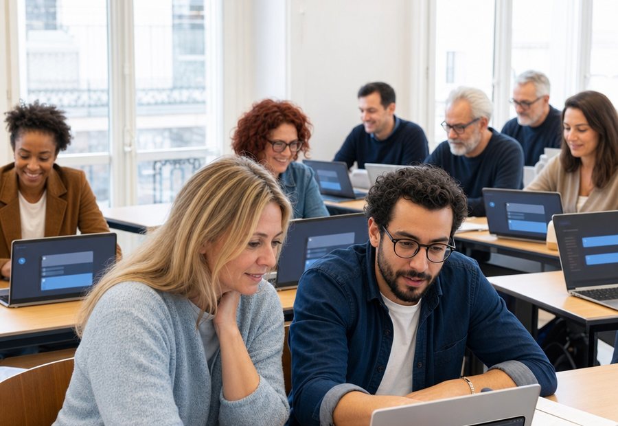 Formation IA en présentiel : des apprenants de tous âges